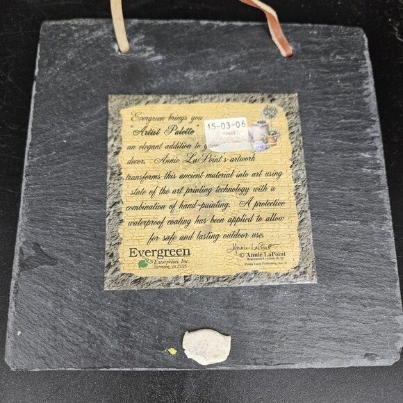 Decorative Slate Wall Art Set 3 Annie LaPoint Botanical Garden Kitchen Evergreen - Picture 5 of 9